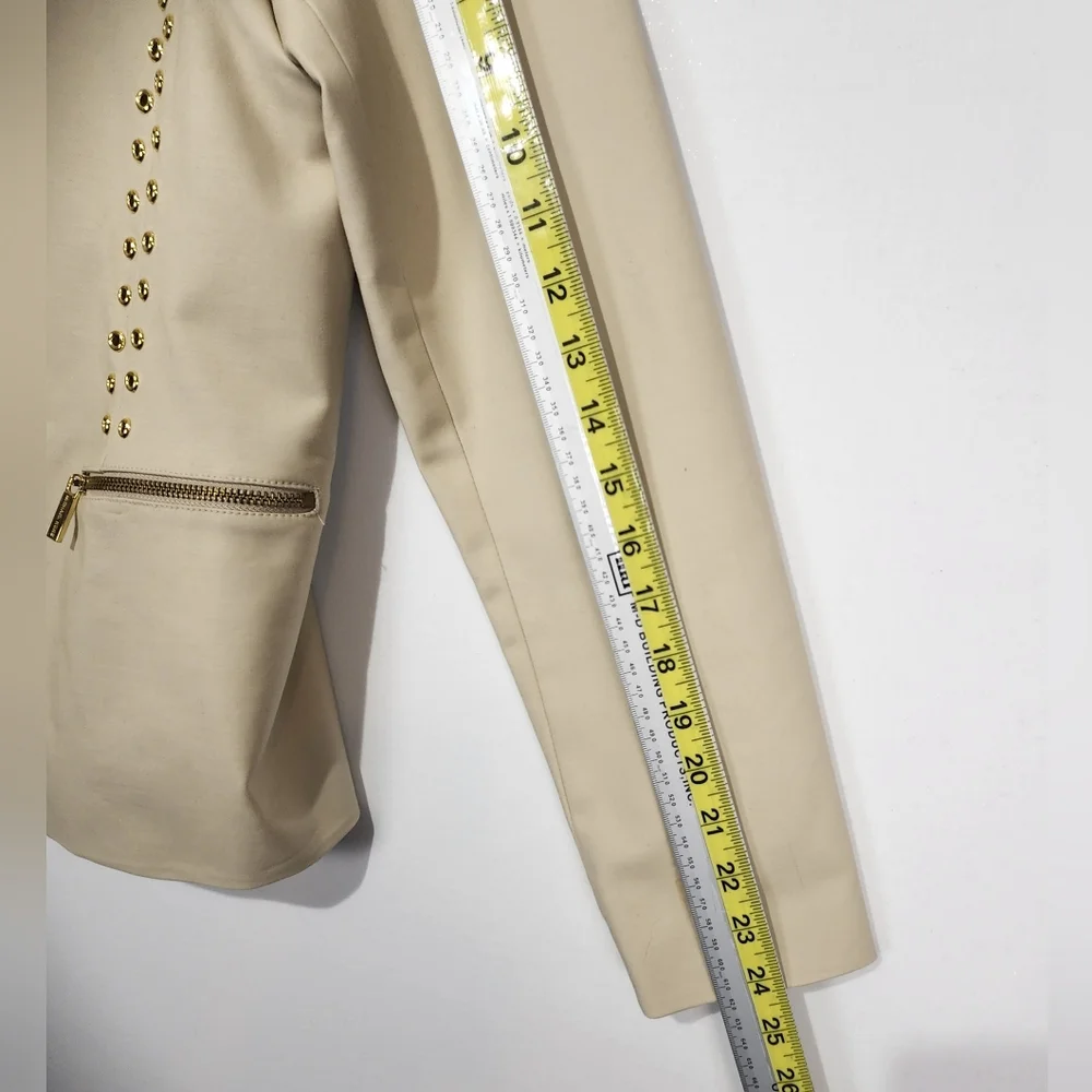 Michael Kors Women's Gold Grommet Cutaway Jacket Size 16 - Picture 5 of 10
